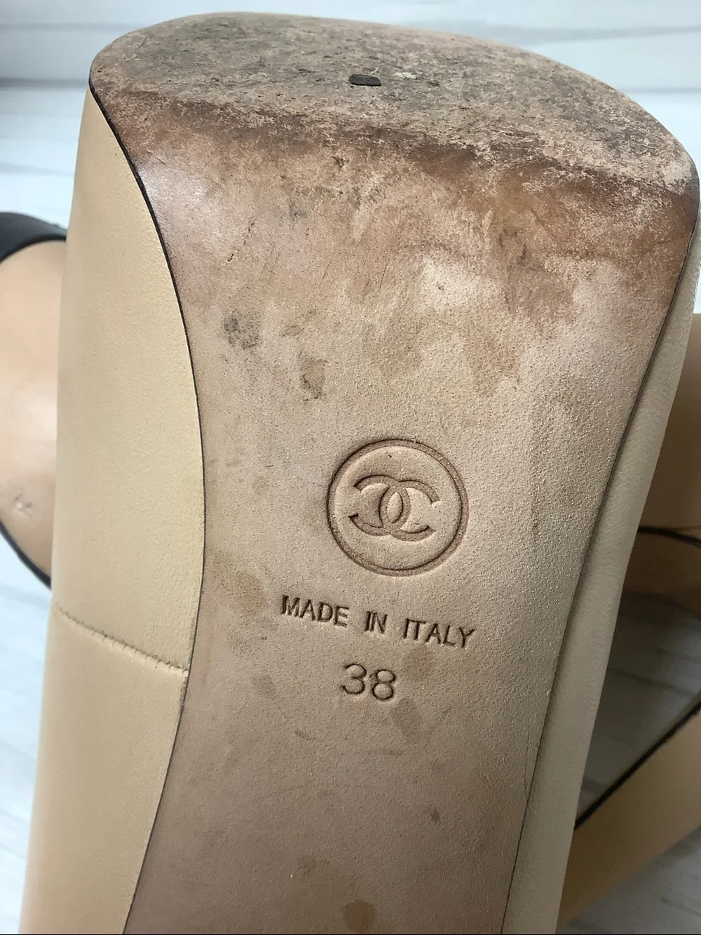 CHANEL two-tone pumps